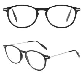 HD Anti-blue Ray Flat Reading Glasses (Option: 400-Black)