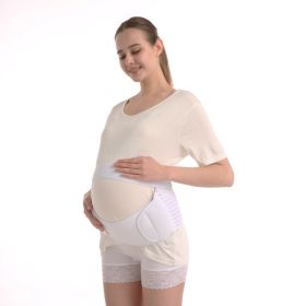 Breathable And Adjustable Abdominal Strap For Pregnant Women (Option: White-S)