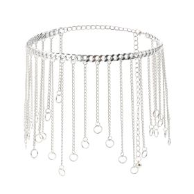 Summer Beach Accessories Personality Fashion Women's Body Chain Fringe Pendant Waist Chain Sexy Chain Accessories (Color: Silver)