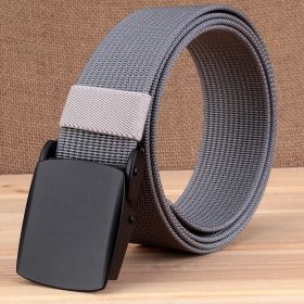 Youth Outdoor Sports Nylon Belt Canvas (Option: Grey-120cm)