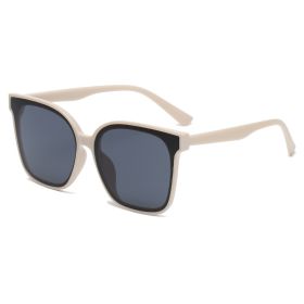 Retro Internet Hot Simple Sunglasses For Men And Women (Option: Beige Full Gray)