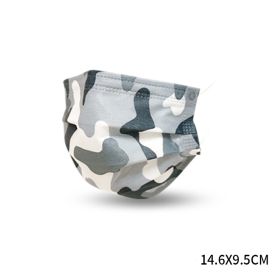 Pinnacle Camouflage Disposable Mask (Option: Dark camouflage trumpet-Pack of 10pieces)