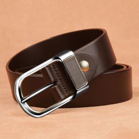 Men's Business Casual Retro Pin Buckle Belt (Option: DS901TPU Gun Buckle Coffee-100cm)