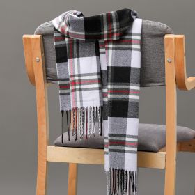 Cashmere Fringed Couple's Checked Scarf (Option: 16 Style)