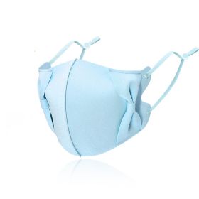 Ice Silk Mask ThinSpecial For Washable To Adjust The Cooling Feeling (Option: Butterfly Festival Sky Blue-One size)