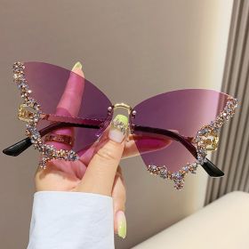 Fashionable And Personalized Exaggerated Sunglasses (Option: Gradient purple)