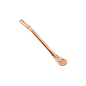 1pc Reusable Stainless Steel Straw - Creative; Multipurpose Spoon for Coffee; Milk; and More! (Color: Rose gold)