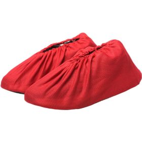 Mesh Fabric Breathable Cotton Shoe Cover Air Conditioning Cloth Thickened Non-slip Wear Resistant Shoe Cover (Color: Red)