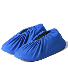 Mesh Fabric Breathable Cotton Shoe Cover Air Conditioning Cloth Thickened Non-slip Wear Resistant Shoe Cover (Color: royal blue)