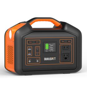 BULLBAT Portable Power Station Pioneer 500, 504Wh Lithium Battery Powered Outlet with 500W AC/60W PD/QC3.0 USB-A/12V DC, Solar Power Generators with M (type: Power Station)