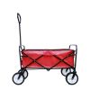 Outdoor Folding Wagon Garden ;  Large Capacity Folding Wagon Garden Shopping Beach Cart ; Heavy Duty Foldable Cart;  for Outdoor Activities;  Beaches;