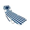 Chaise Lounge Folding Portable Sunbathing Poolside Beach Chair, Red