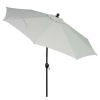 Outdoor 9' Grey Round Crank Premium Patio Umbrella