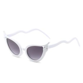 Cat's Eye Snake-shaped Personality Spot Drill Hip Hop Gradient Sunglasses (Option: Regular-C5)