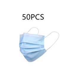 Civil Dust Masks For Protection And Epidemic Prevention Products (Option: Blue-50PCS)