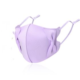 Ice Silk Mask ThinSpecial For Washable To Adjust The Cooling Feeling (Option: Butterfly Festival light purpl-One size)