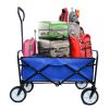 Outdoor Folding Wagon Garden ;  Large Capacity Folding Wagon Garden Shopping Beach Cart ; Heavy Duty Foldable Cart;  for Outdoor Activities;  Beaches;