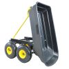 folding wagon  Poly Garden Dump Cart with Steel Frame and 10-in. Pneumatic Tires;  300-Pound Capacity