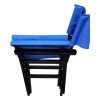 Folding Chair Wooden Director Chair Canvas Folding Chair Folding Chair 2pcs/set populus + Canvas (Color : Blue)