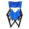 Folding Chair Wooden Director Chair Canvas Folding Chair Folding Chair 2pcs/set populus + Canvas (Color : Blue)