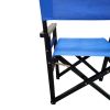 Folding Chair Wooden Director Chair Canvas Folding Chair Folding Chair 2pcs/set populus + Canvas (Color : Blue)