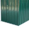 9.1' x 10.5' Galvanized Steel Storage Shed Sliding Door Tool Shack with 4 Vents & Metal Floor