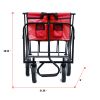 Outdoor Folding Wagon Garden ;  Large Capacity Folding Wagon Garden Shopping Beach Cart ; Heavy Duty Foldable Cart;  for Outdoor Activities;  Beaches;