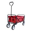 Outdoor Folding Wagon Garden ;  Large Capacity Folding Wagon Garden Shopping Beach Cart ; Heavy Duty Foldable Cart;  for Outdoor Activities;  Beaches;