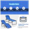 Foldable Recline Lounge Chair with Adjustable Backrest and Footrest