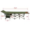 Portable Folding Camping Cot with Storage, Gray