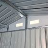 9.1' x 10.5' Galvanized Steel Storage Shed Sliding Door Tool Shack with 4 Vents & Metal Floor