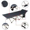 Portable Folding Camping Cot with Storage, Gray