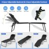 Foldable Recline Lounge Chair with Adjustable Backrest and Footrest