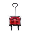 Outdoor Folding Wagon Garden ;  Large Capacity Folding Wagon Garden Shopping Beach Cart ; Heavy Duty Foldable Cart;  for Outdoor Activities;  Beaches;