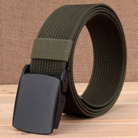 Youth Outdoor Sports Nylon Belt Canvas (Option: Army Green-120cm)