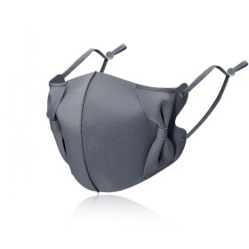 Ice Silk Mask ThinSpecial For Washable To Adjust The Cooling Feeling (Option: Butterfly dark grey-One size)