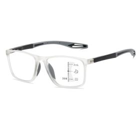 HD Anti-blue Ray Reading Glasses (Option: 100 Degrees-Transparent Frame Gray Legs)