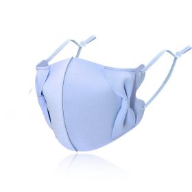 Ice Silk Mask ThinSpecial For Washable To Adjust The Cooling Feeling (Option: Butterfly festival gray blue-One size)