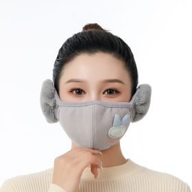 Winter Windproof Warm Mask Womens Earmuffs (Option: 1grey)