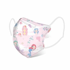 Disposable Four-layer Children's 3D Three-dimensional Protective Cartoon Printing Autumn And Winter Mask (Option: Style6-XS code 1or4s 10color bags-10PCS)